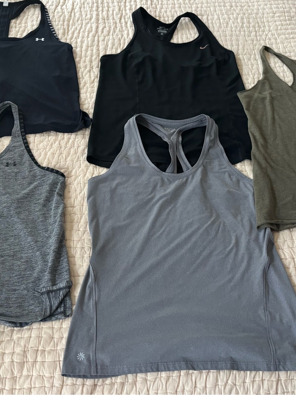 Qty 5 Misc. Brand Performance / Fitness Tank Tops - Women's